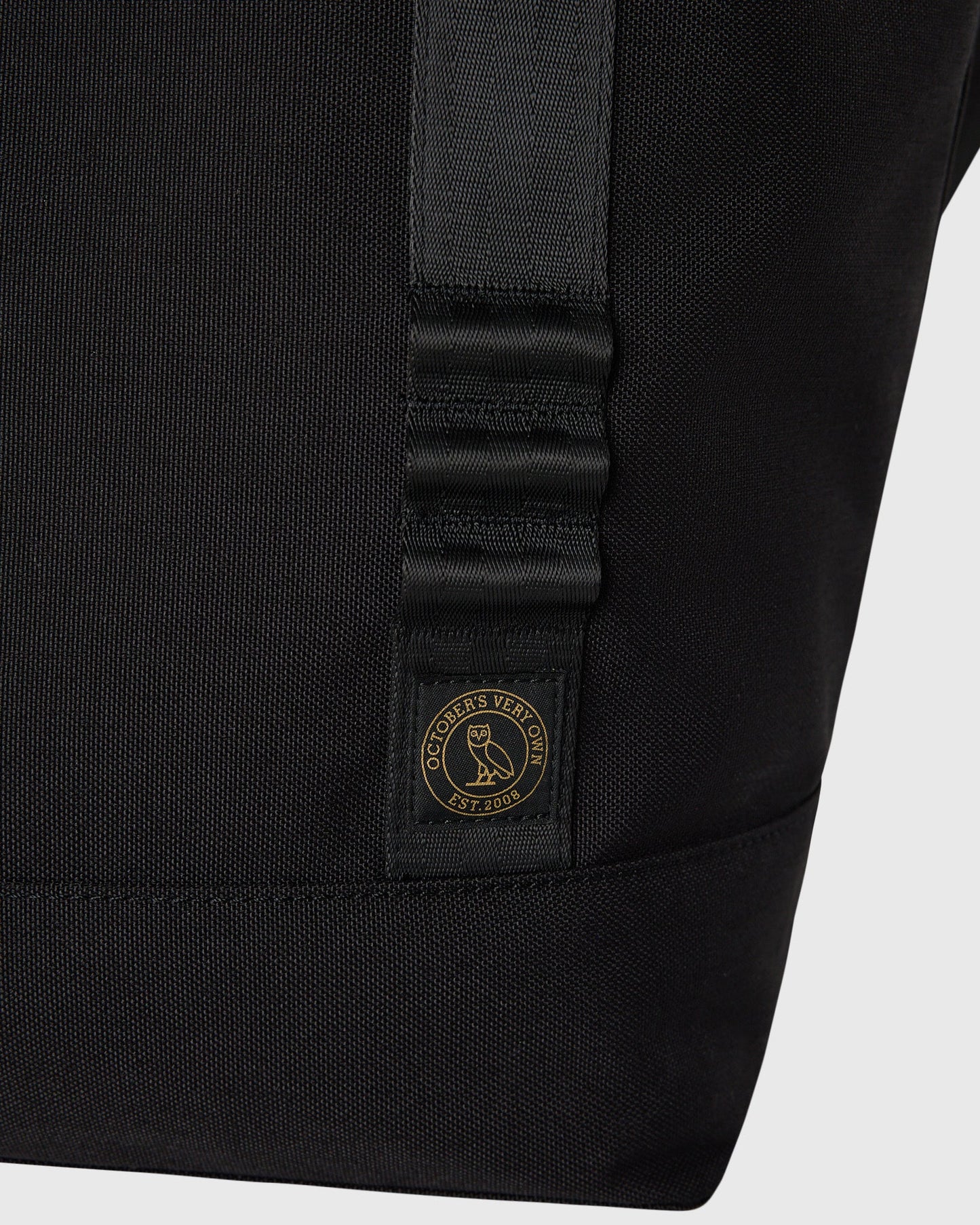 Roll Top Tote Bag Black