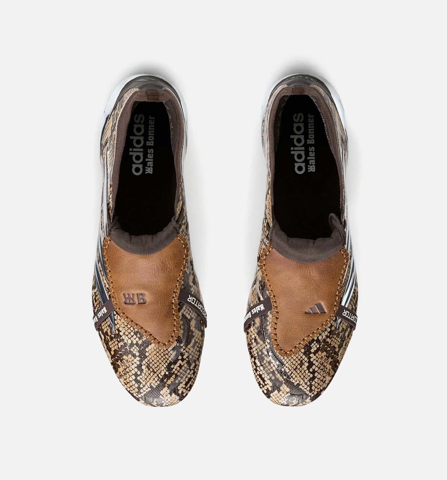 Wales Bonner x Predator Elite Snake Mens Lifestyle Shoe Khaki Silver Metallic Wonder White