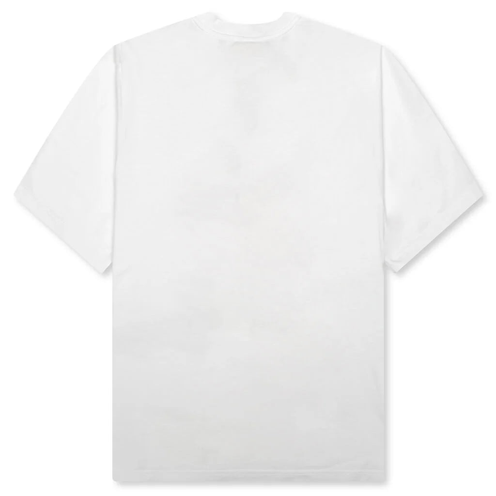 Slawn Printed Cotton T Shirt Lily White