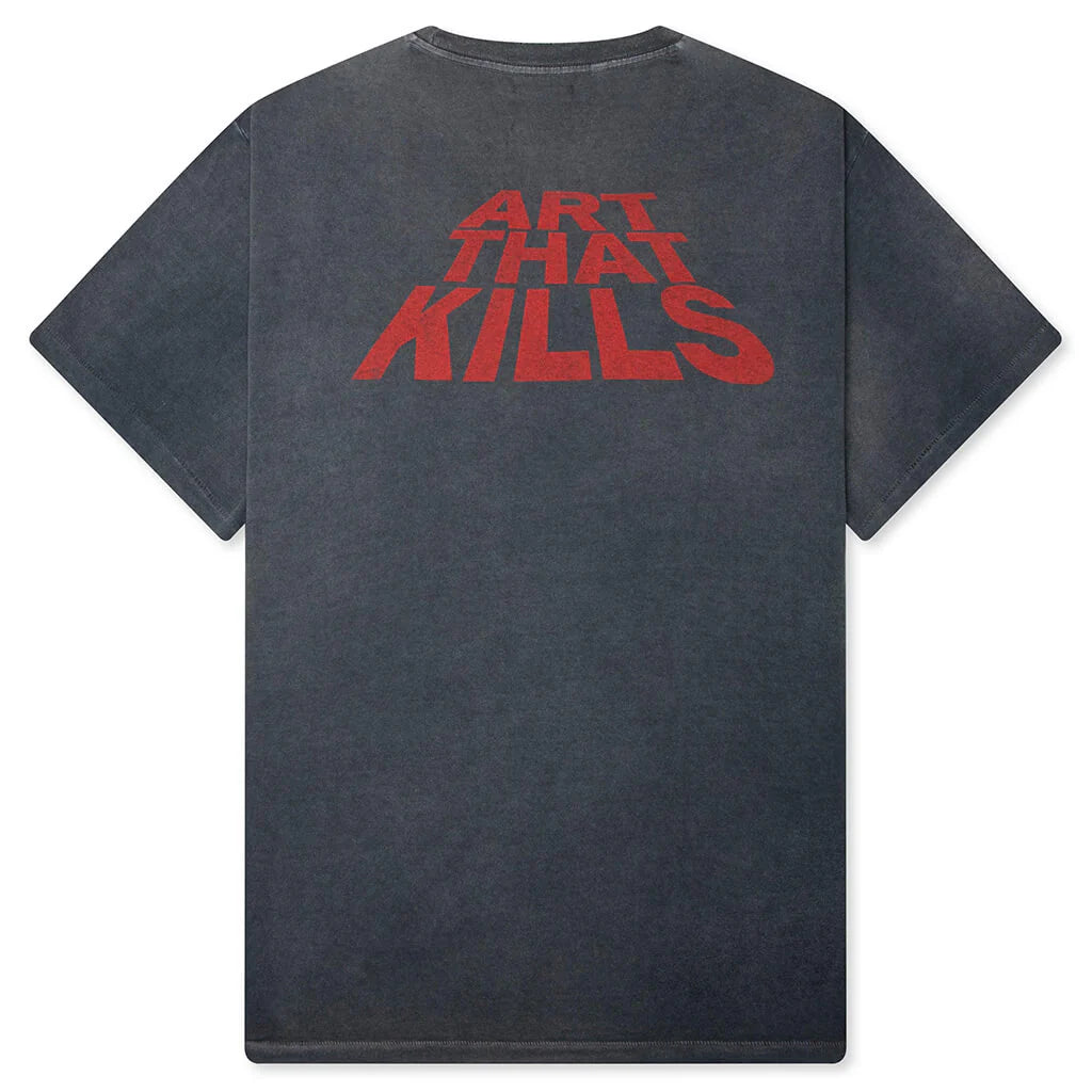 Skeleton Beach Grit Tee Light Vintage Black