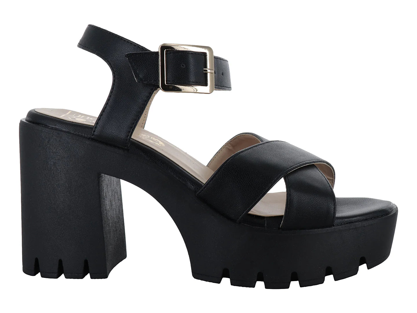 Sandalias Luna Rosa Plataforma Negro
