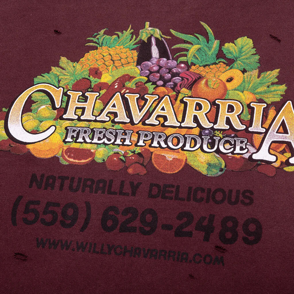 Willy Produce Destroyed Buffalo Tee Beetroot