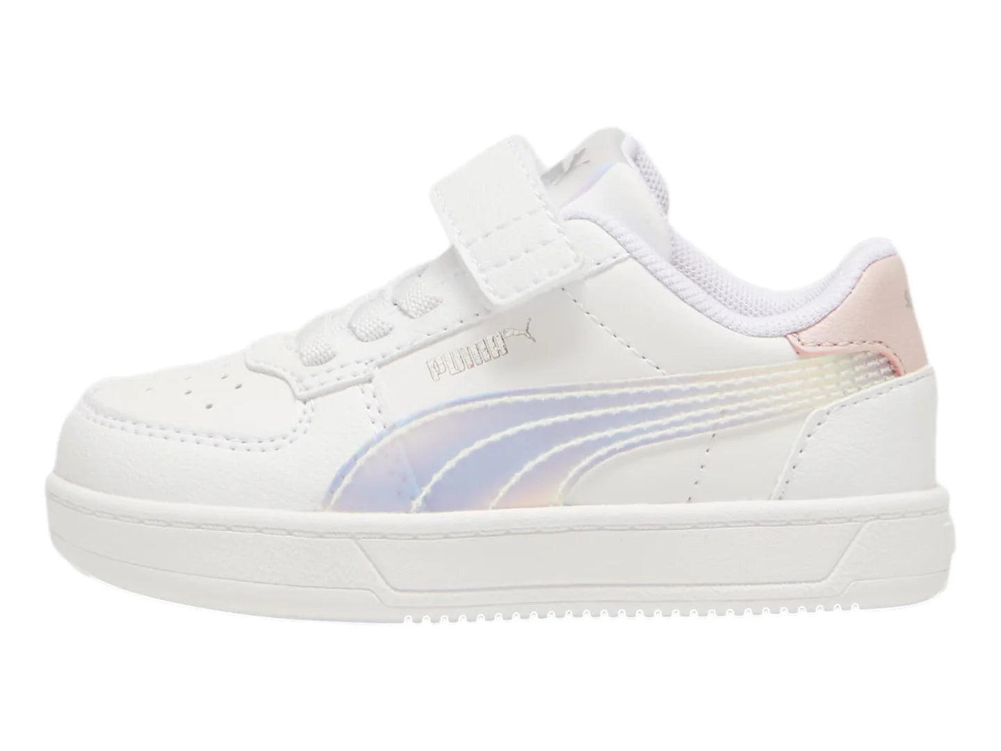 Tenis PUMA Caven 20 Holo Blanco y Rosa para Niña