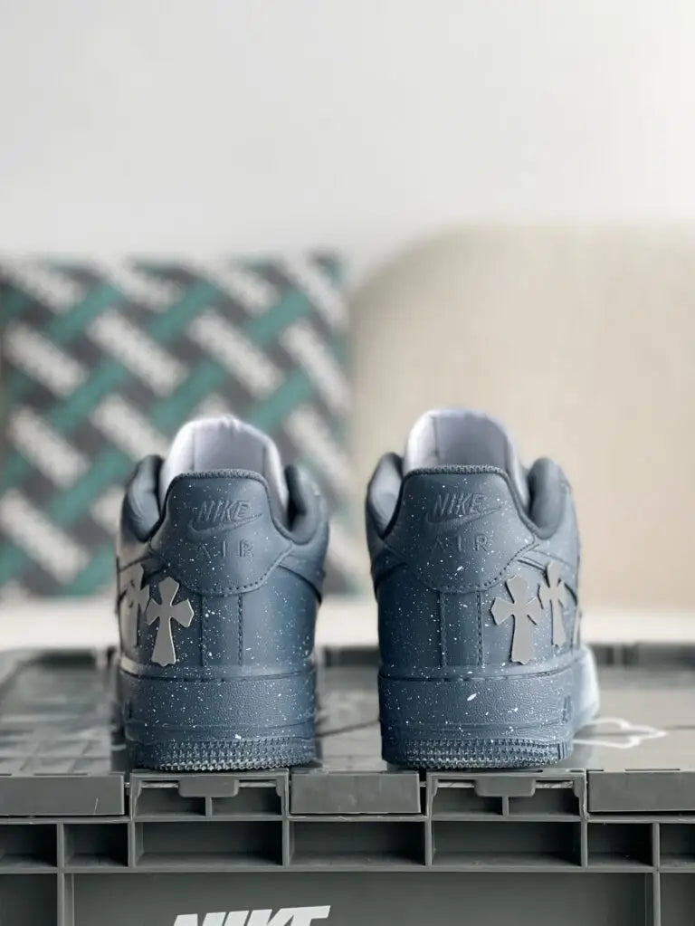Chrome Hearts x Nike Air Force 1 Grey White Sneakers