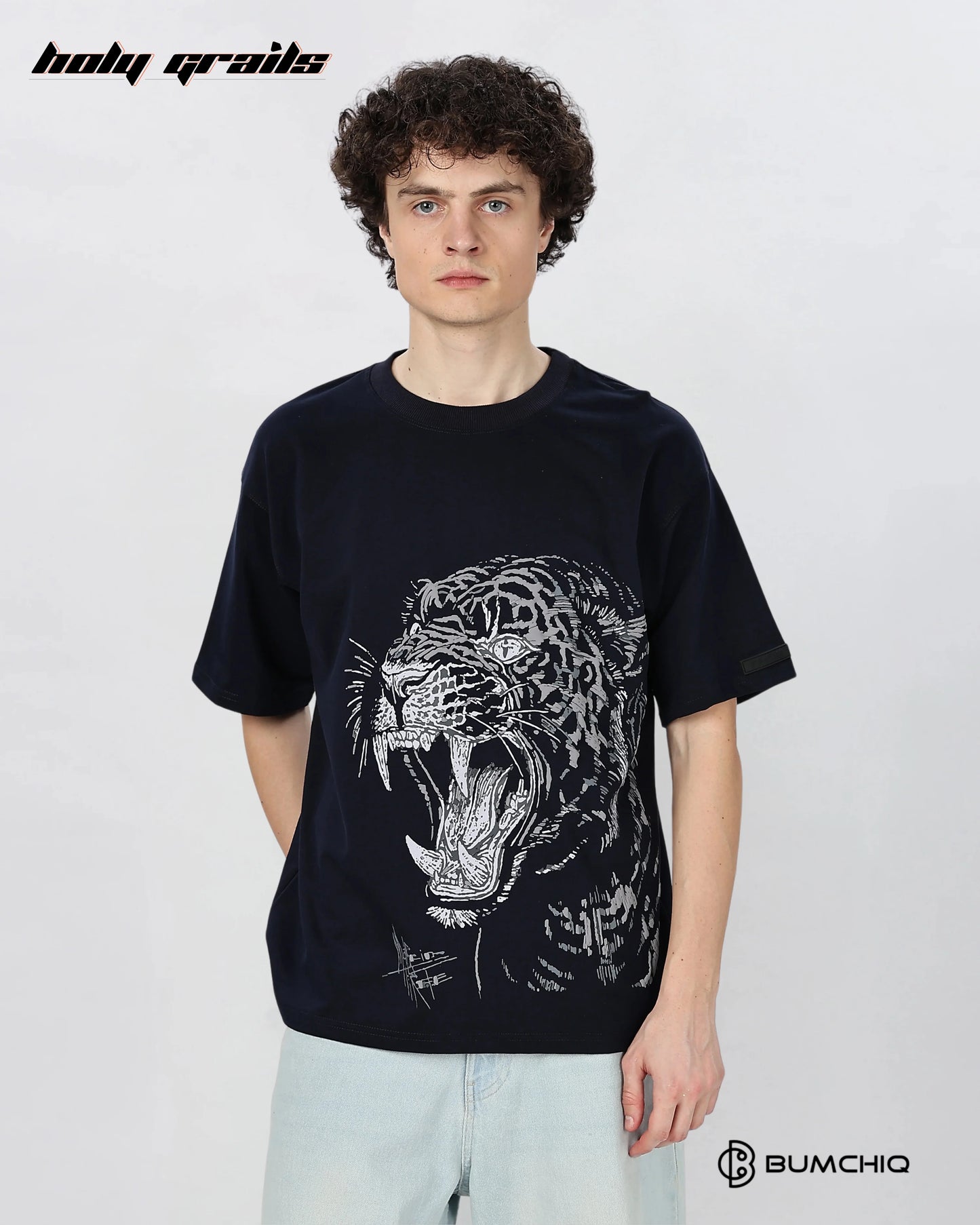 Tiger Roar Black Oversize Tee HG x Bumchiq
