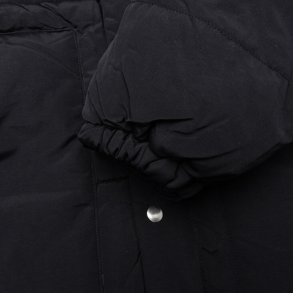 Trees in Wind Puffer Jacket Black