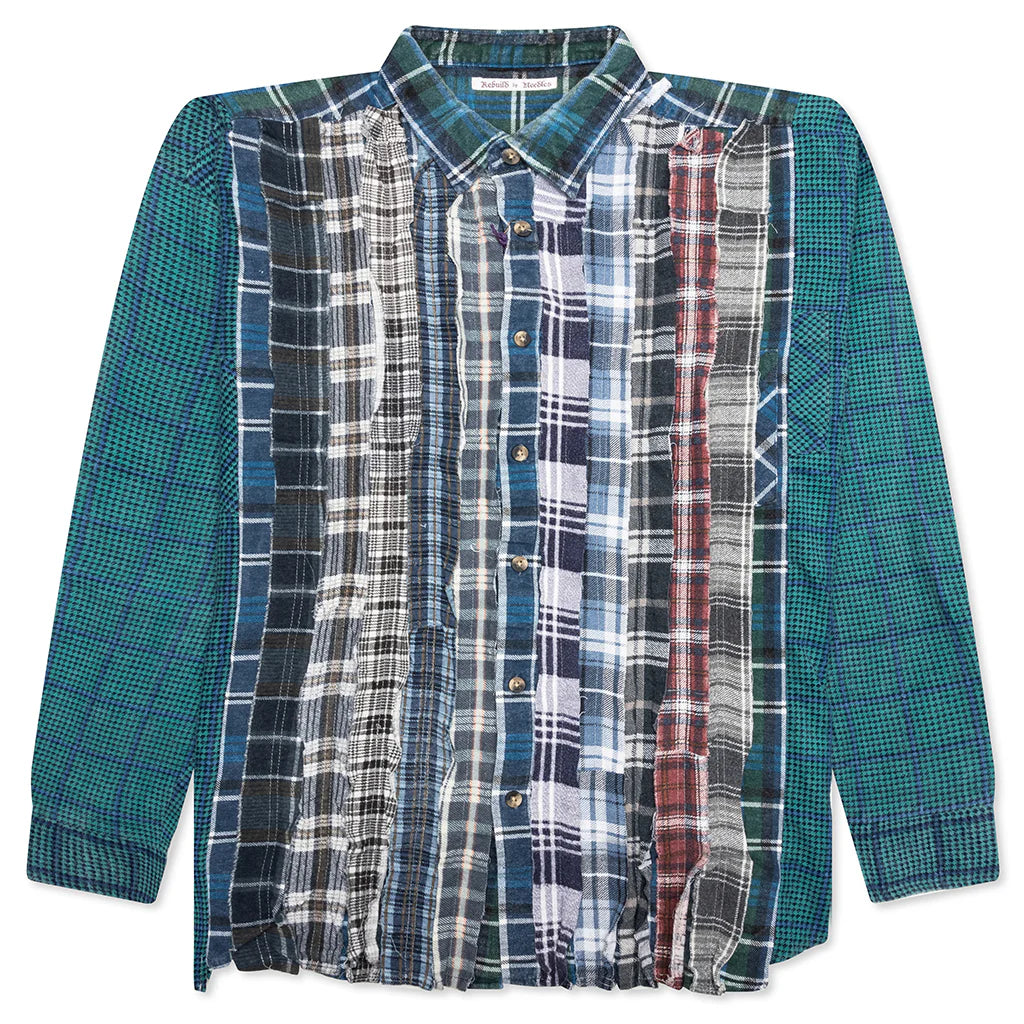 Ribbon Wide Flannel Shirt Assorted