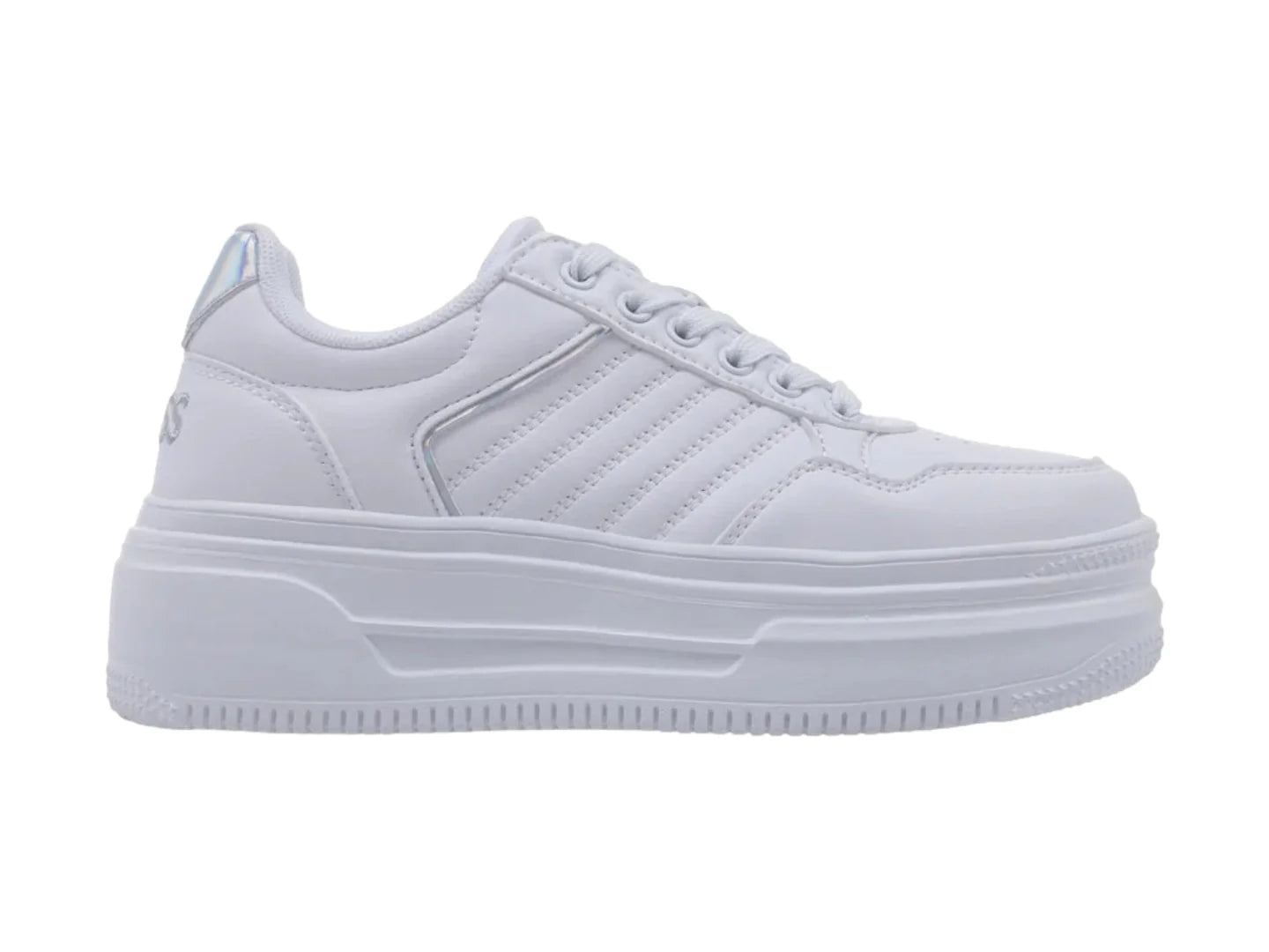 Tenis K Swiss Brigid Blanco y Plata para Mujer