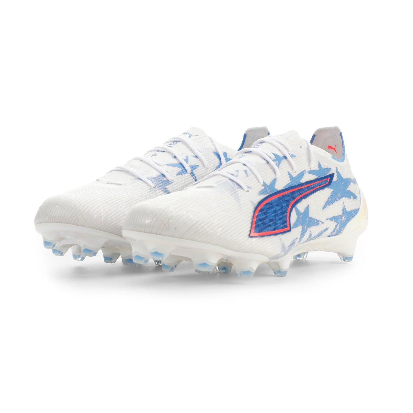 PUMA Ultra 6 Ultimate Kidsuper X CP FG Firm Ground Mens Soccer Cleats White Pink Blue