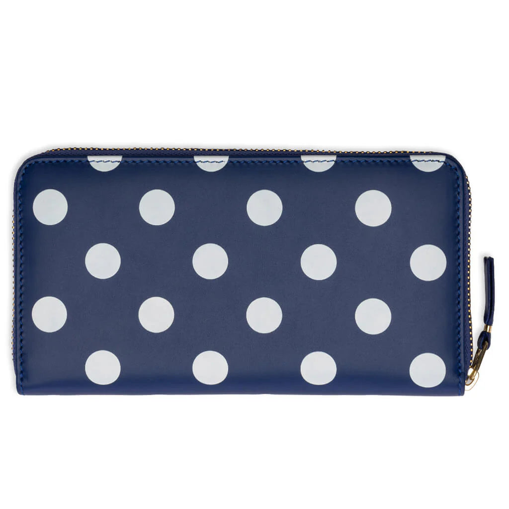 Comme des Garcons Polka Dots Wallet Navy