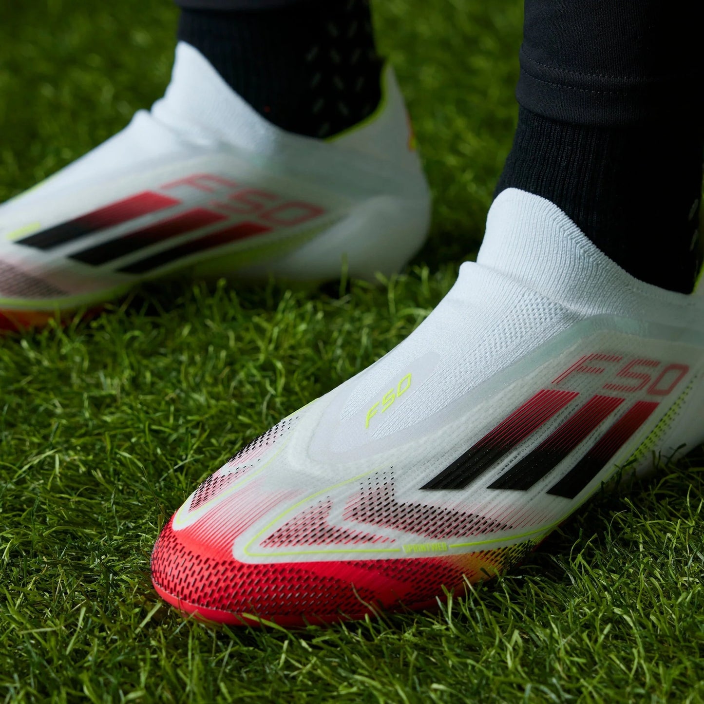 adidas F50 Elite Laceless Firm Ground Mens Soccer Cleats White Black