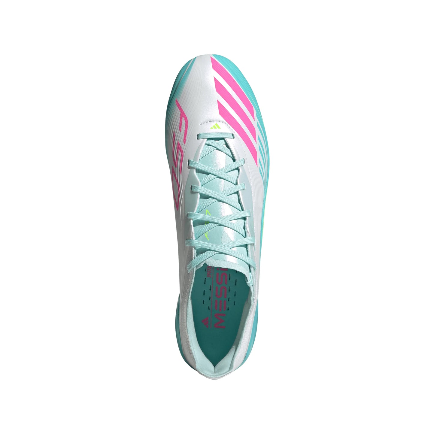 adidas F50 Messi Elite FG Firm Ground Mens Soccer Cleats White Pink Aqua