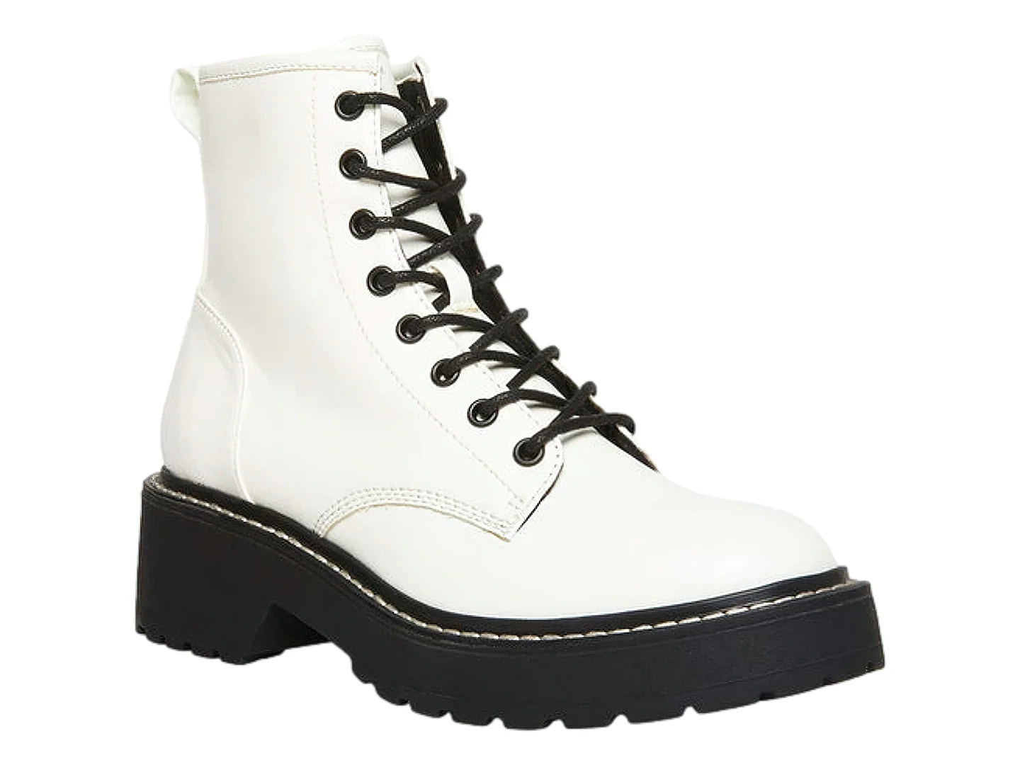 Botines Combat Madden Girl Blancos para Mujer
