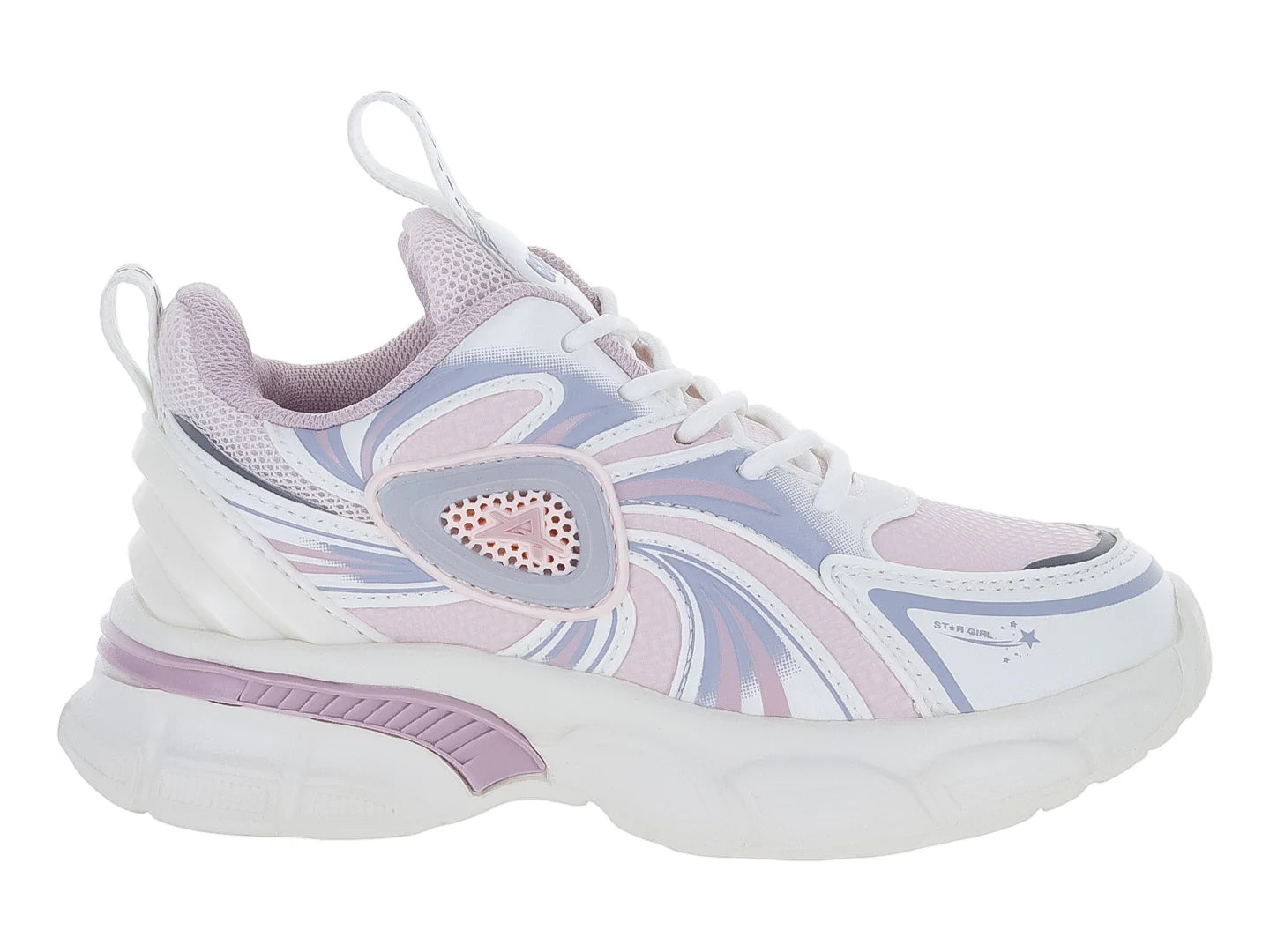 Tenis Clasben Star Blanco Rosa para Niña