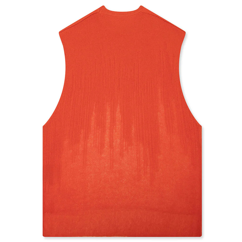 Brush Close Up Knit Sweater Vest Florence Orange