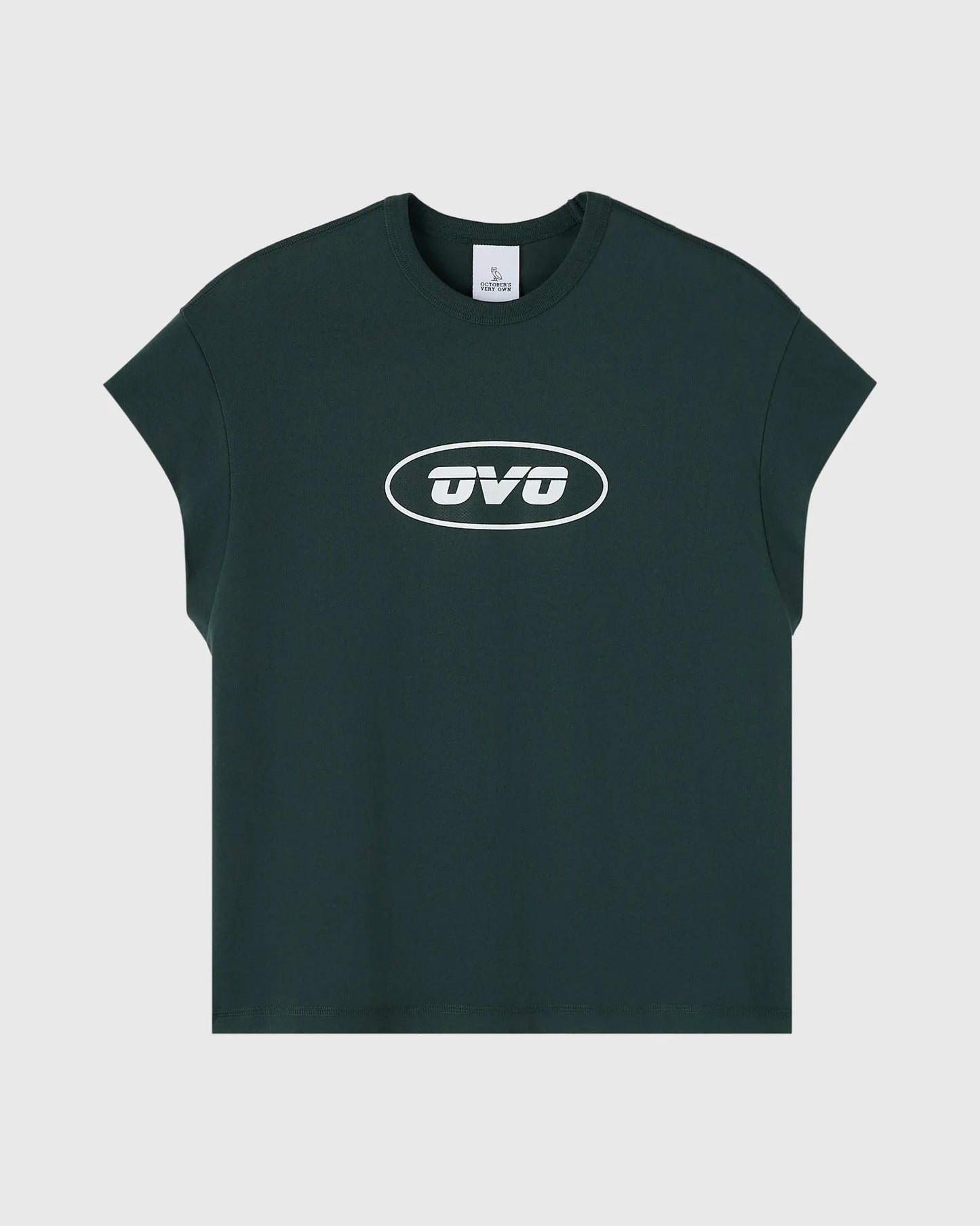 Runner Mesh Print Muscle Tee Midnight Green