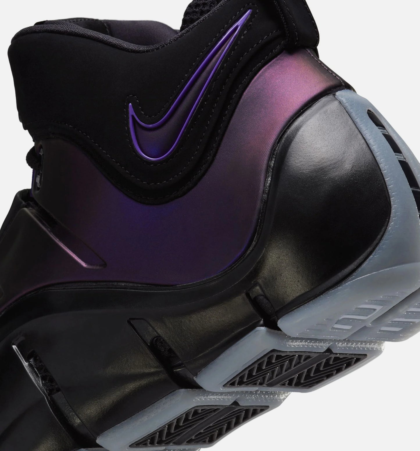 Zoom Lebron IV Black and Varsity Purple Mens Lifestyle Shoe Black Varsity Purple Blue Tint