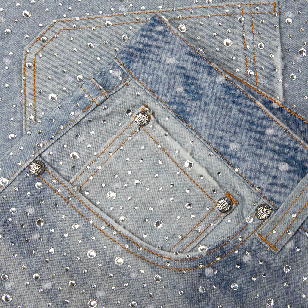 20K Swarovski Diamond Boro Jean Blue