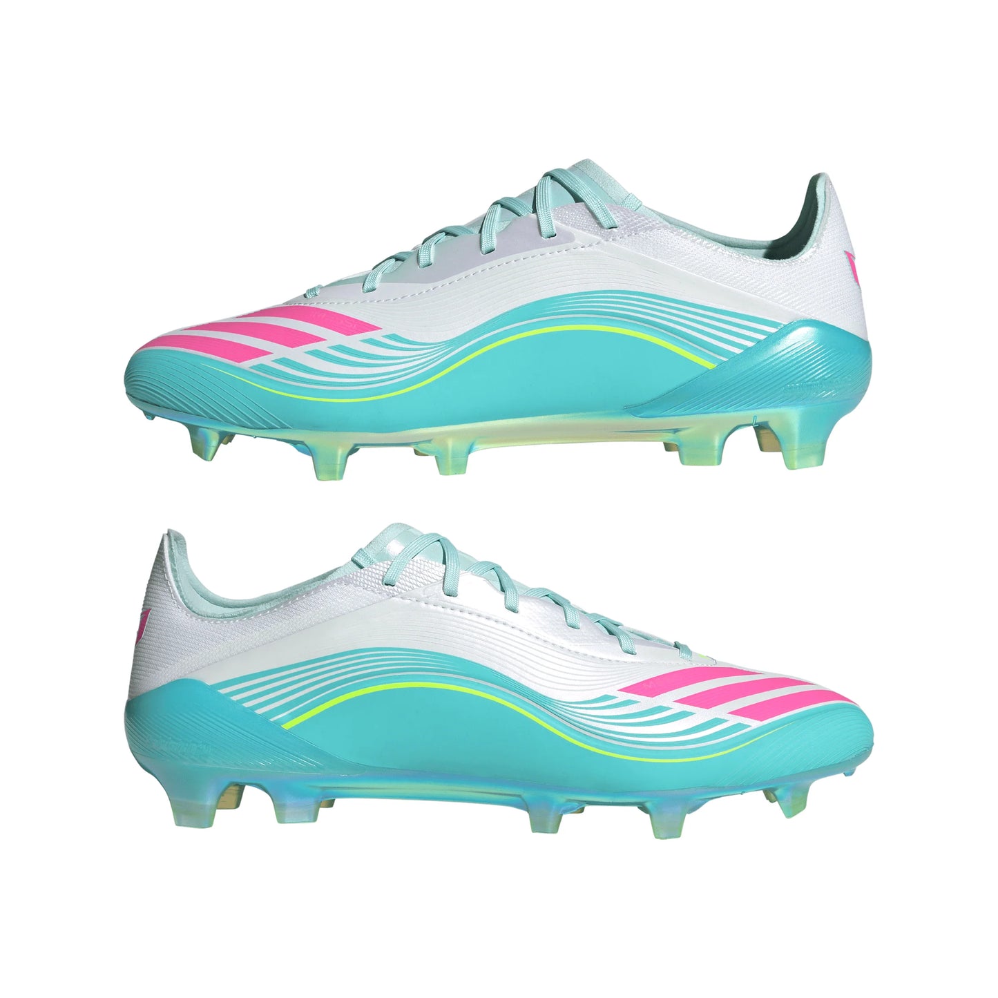 adidas F50 Messi Elite FG Firm Ground Mens Soccer Cleats White Pink Aqua