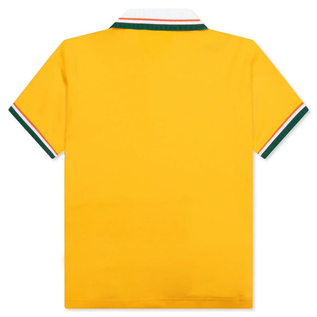 Textured Pique Polo Yellow