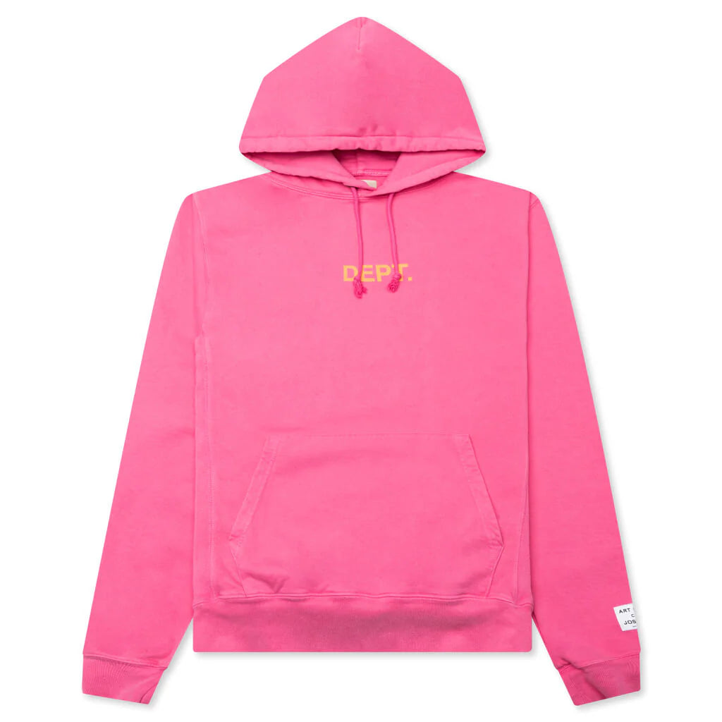 Dept Logo Hoodie Fluorescent Pink