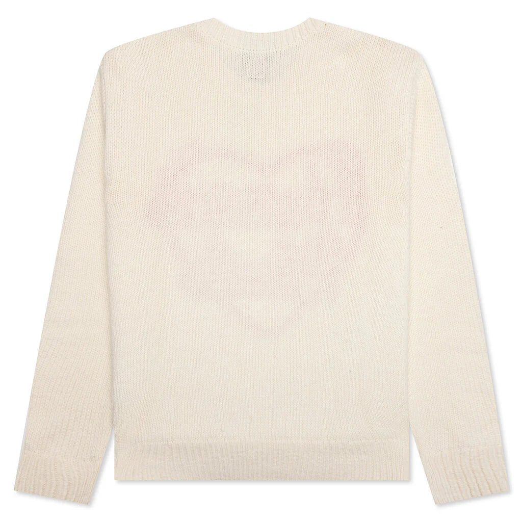 Low Gauge Knit Sweater White