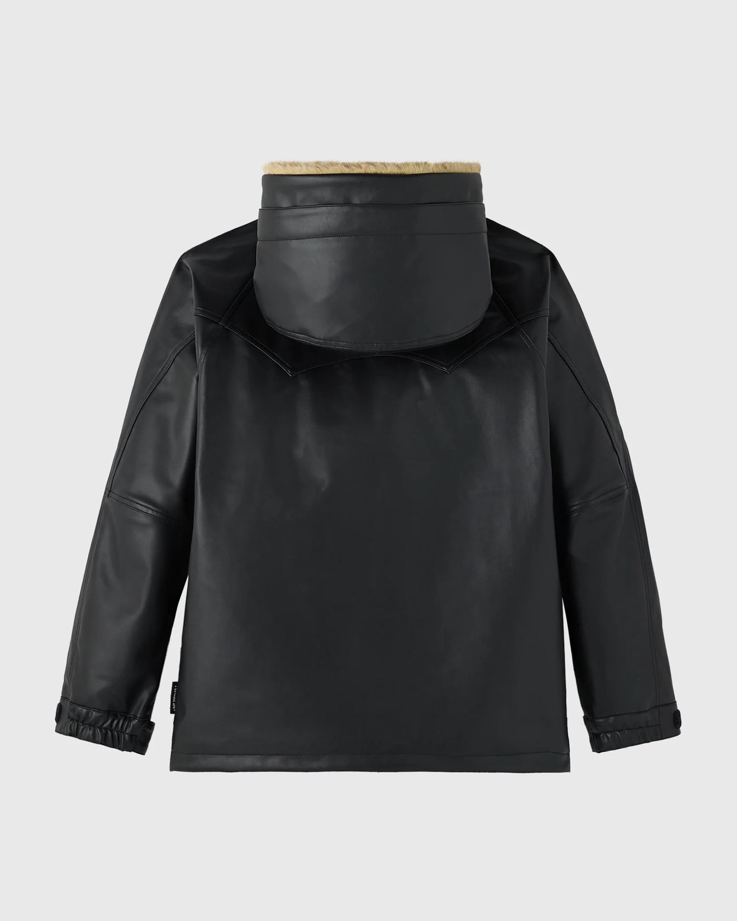 BAPE Faux Leather Snowboard Jacket Black