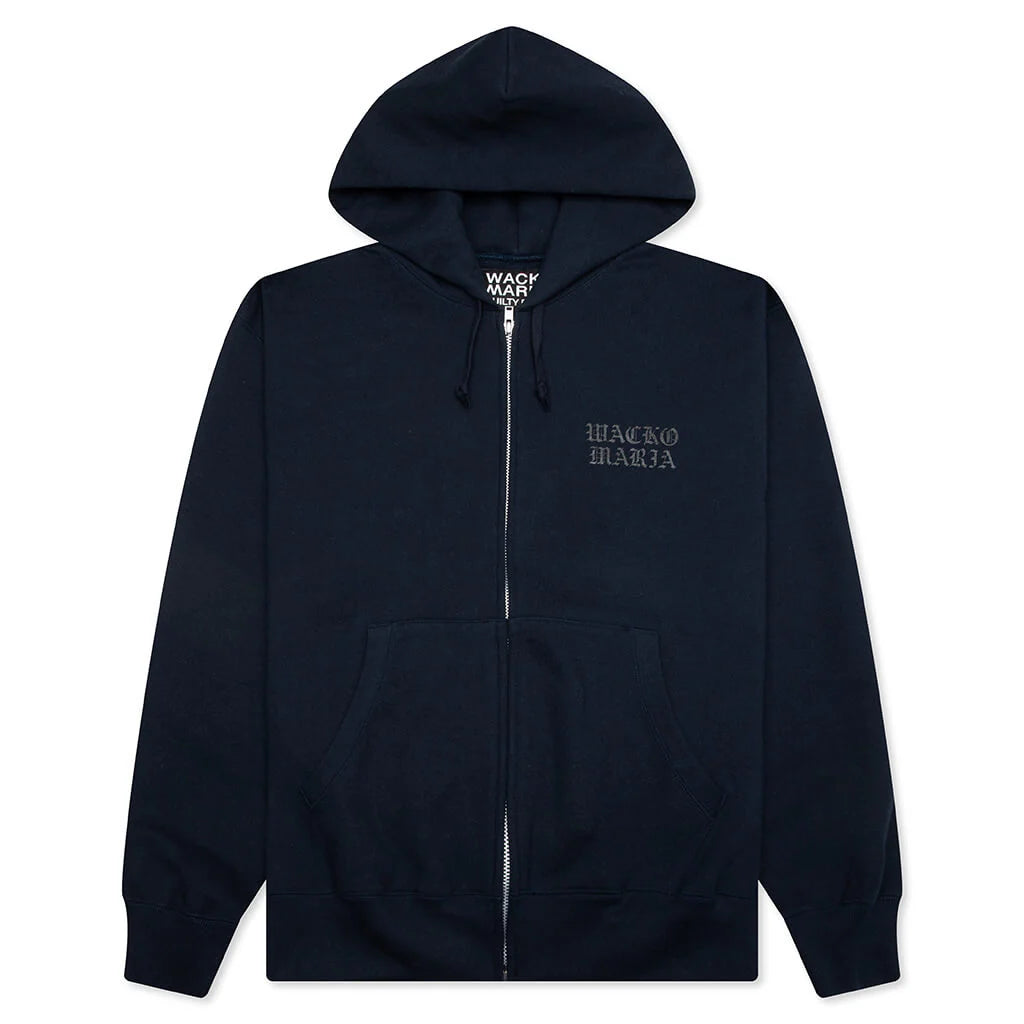 Heavyweight Full Zip Hooded Sweatshirt Type 2 Navy