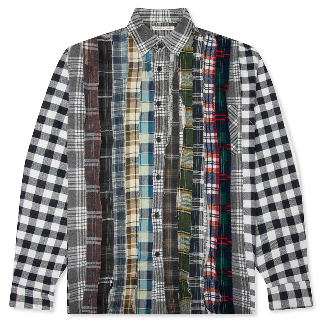 Ribbon Wide Flannel Shirt Assorted