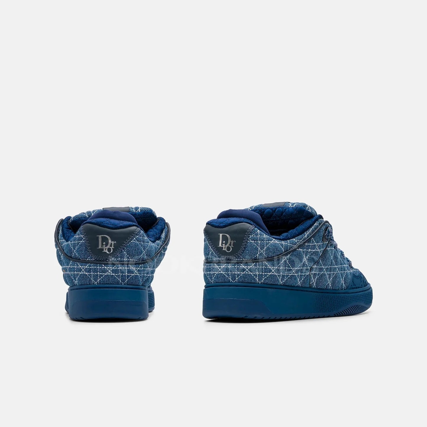 Christian Dior B9S Skater en denim bleu avec le motif Kumo Cannage