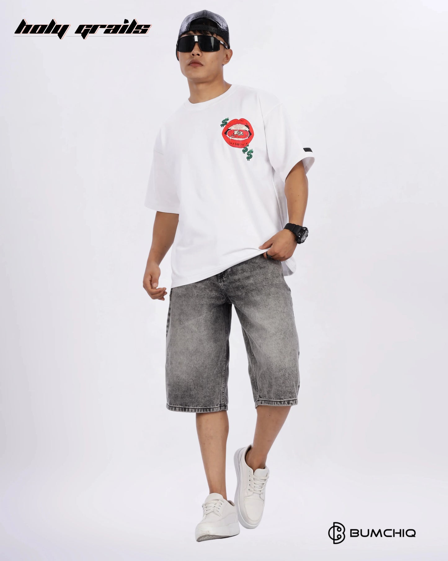 Billion Bucks White Oversize Tee HG x Bumchiq