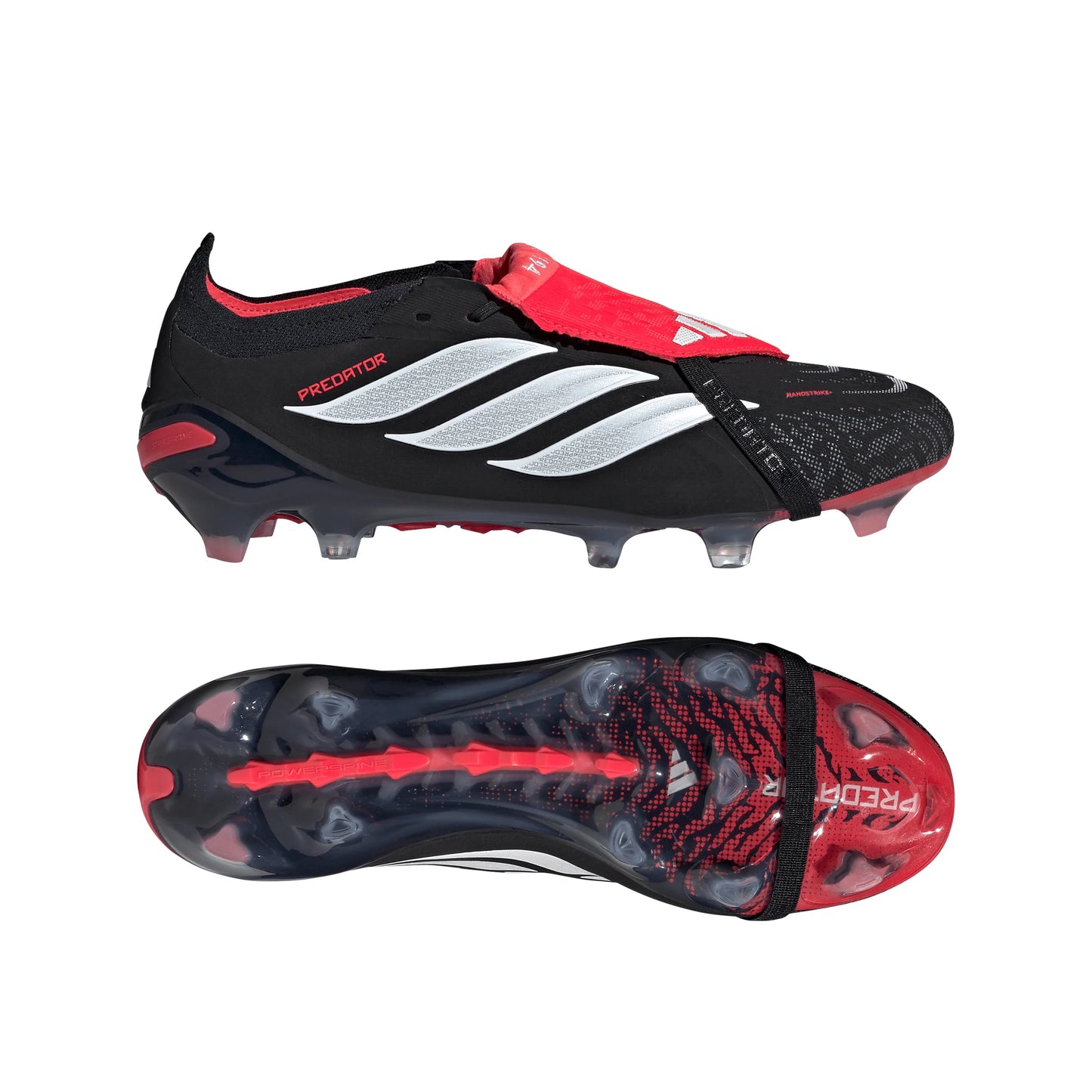 adidas Predator Elite Fold Over Tongue FG Firm Ground Mens Soccer Cleats Black White
