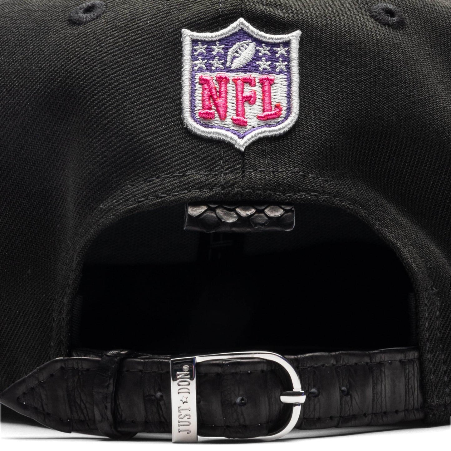 Just Don x Usher Super Bowl LVIII 9FIFTY Snapback Hat Black Black Python