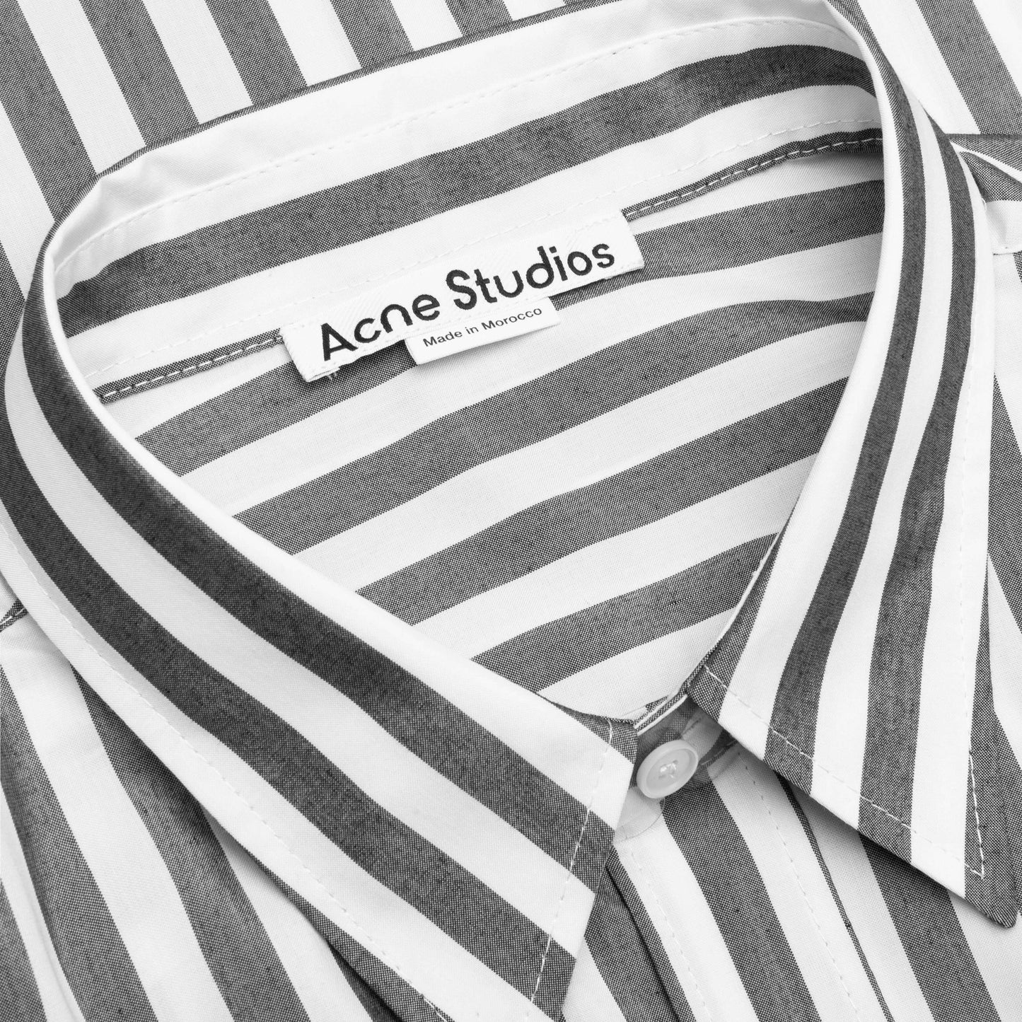 Stripe Button Up Shirt Black White