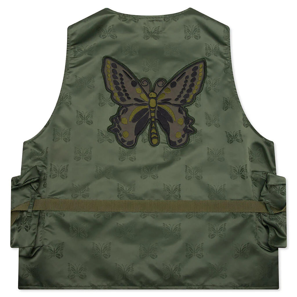 Papillon Jacquard Sateen Radio Vest Olive
