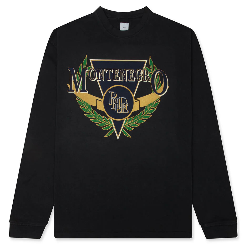 Montenegro Regatta L S Tee Vintage Black Navy Green