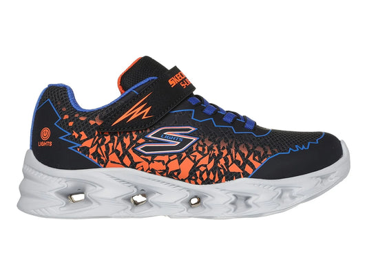 Tenis Skechers Vortex 20 Negro y Naranja para Niño