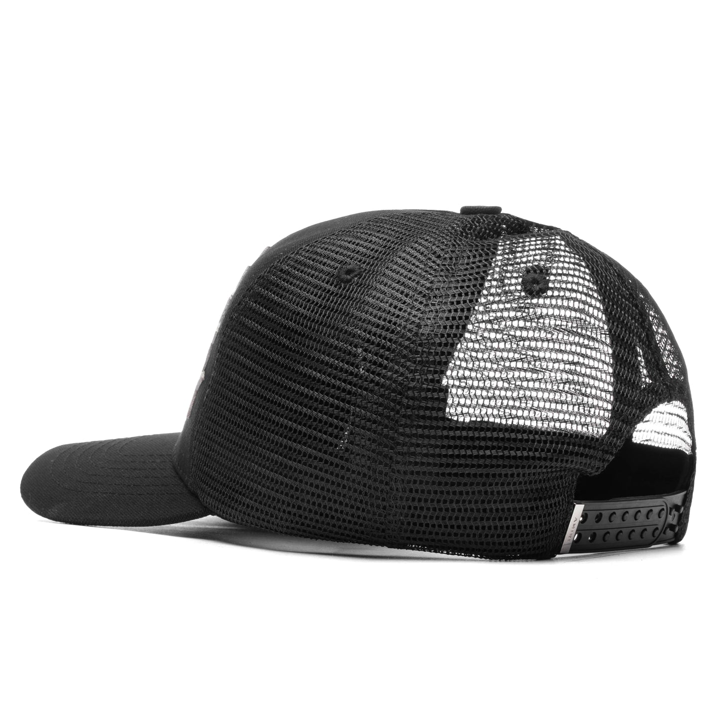 Leather Star Trucker Hat Black