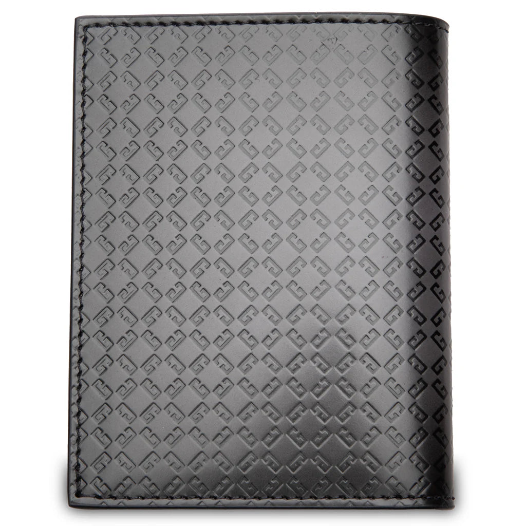 Leather 72 Monogram Card Holder Dark Grey