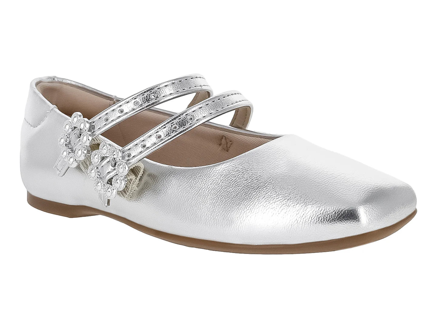 Zapatos Flats Molekinha Plata para Niña