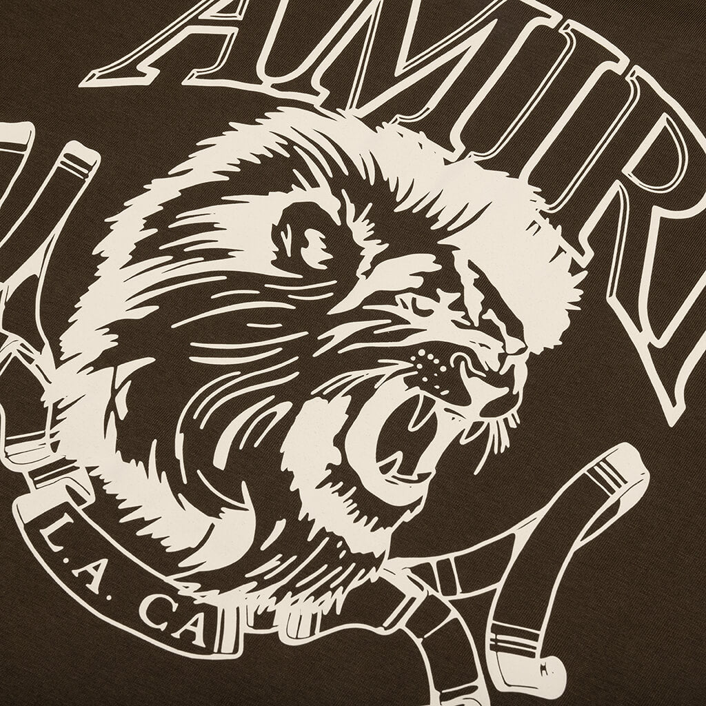 Lion Outline Tee Dark Brown