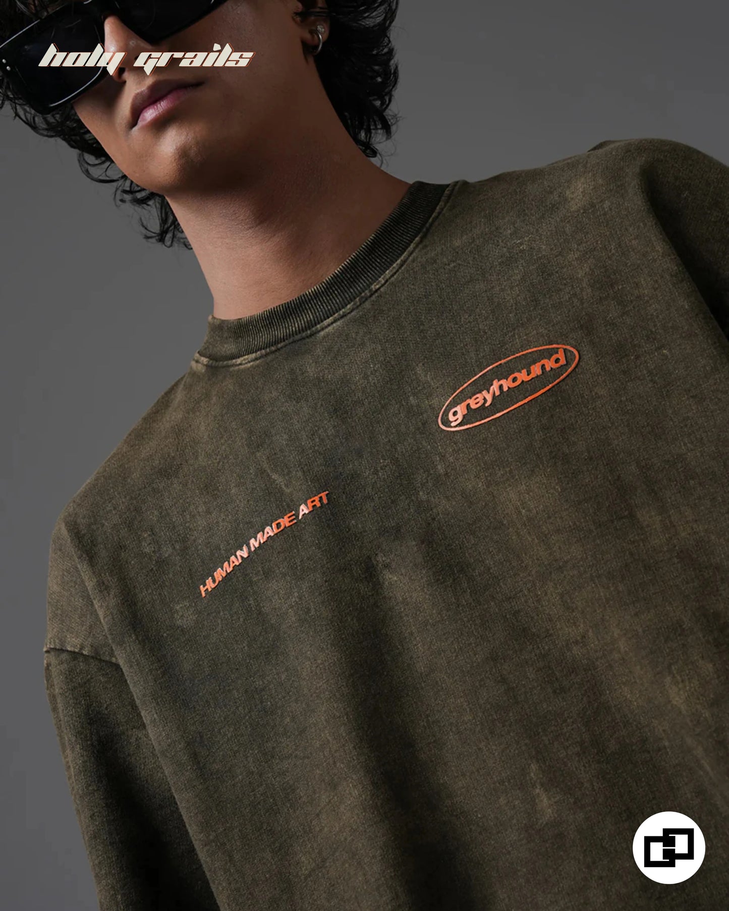 Behind For A Reason Oversized Acid Wash Tee HG x Grey Hound Clothing