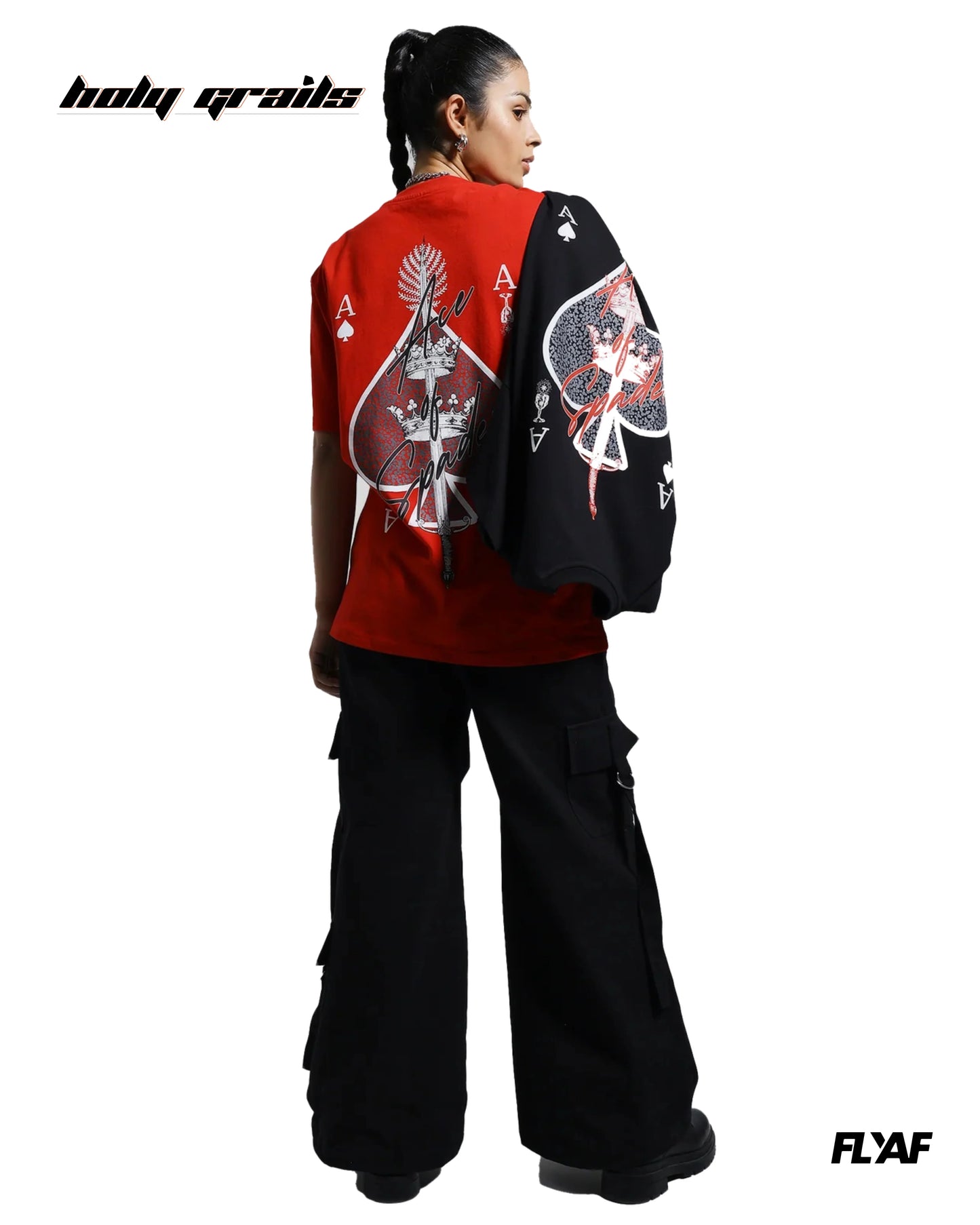 Ace of Spades Red Oversize Tee HG x FLYAF