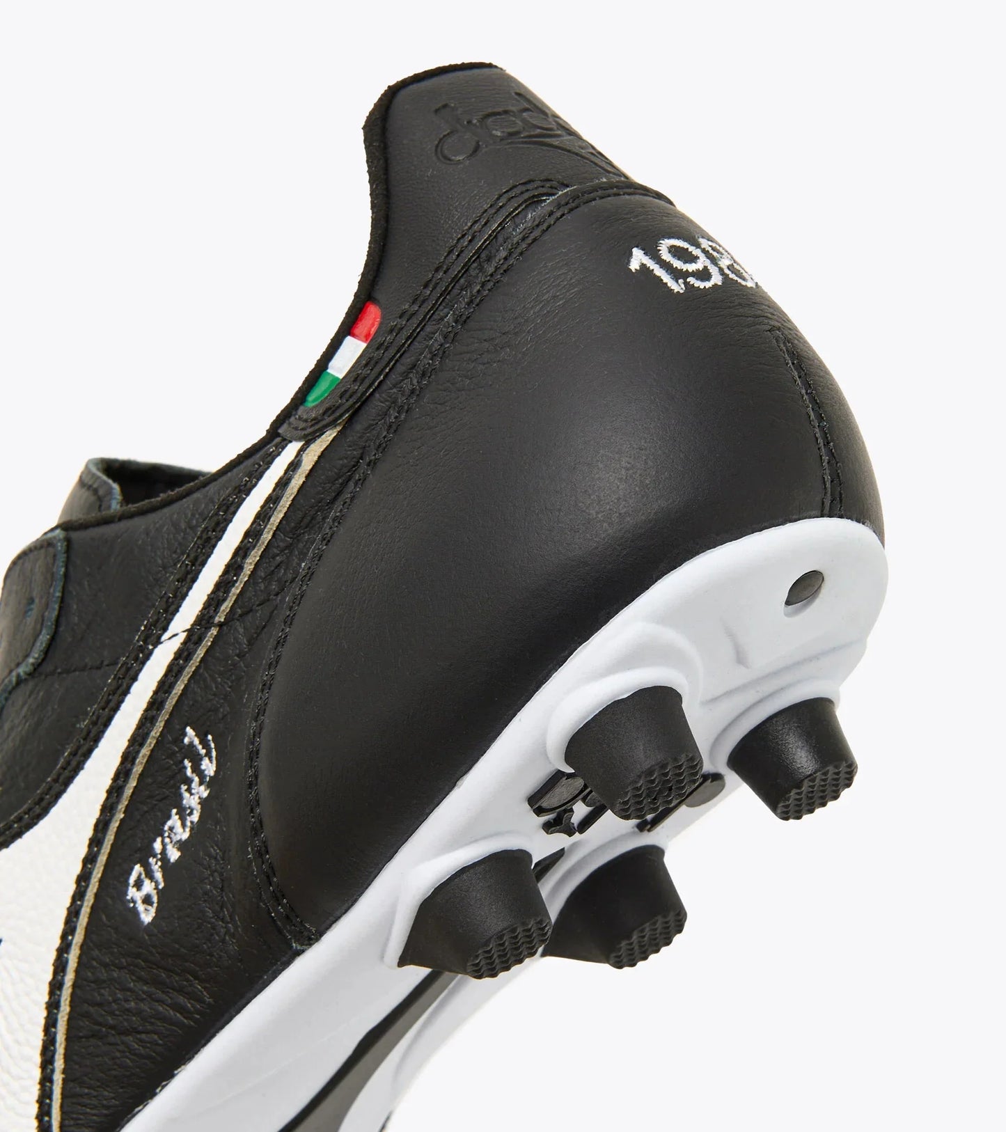 Diadora Brasil Made in Italy OG LTMDPU FG Firm Ground Soccer Cleats Black White