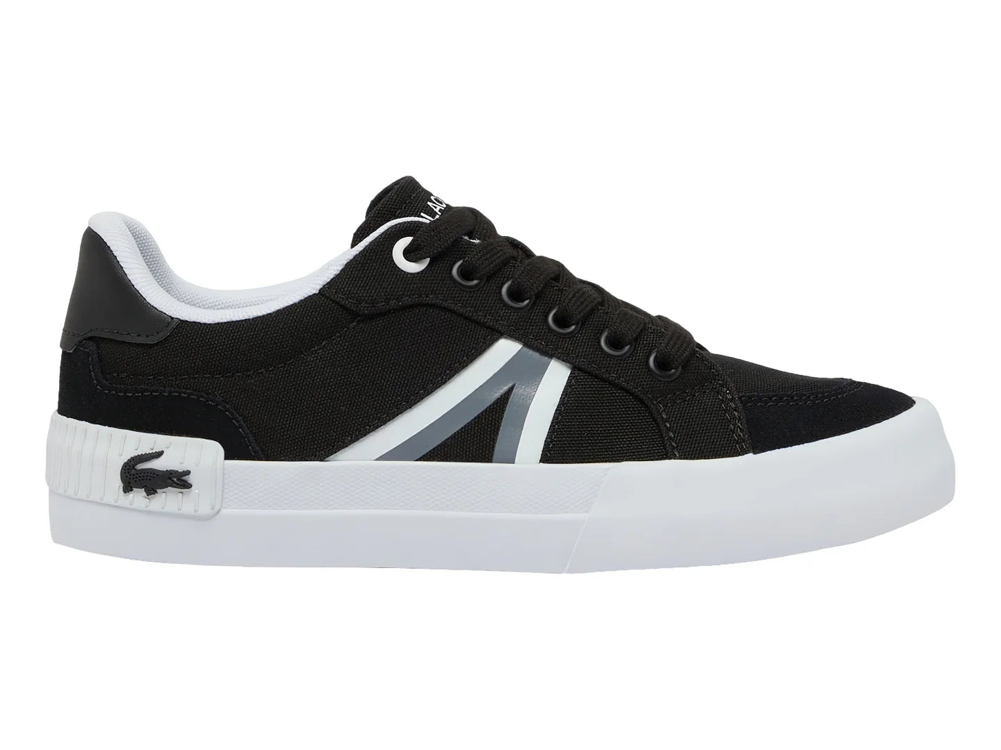 Tenis Lacoste Negro y Blanco para Niño