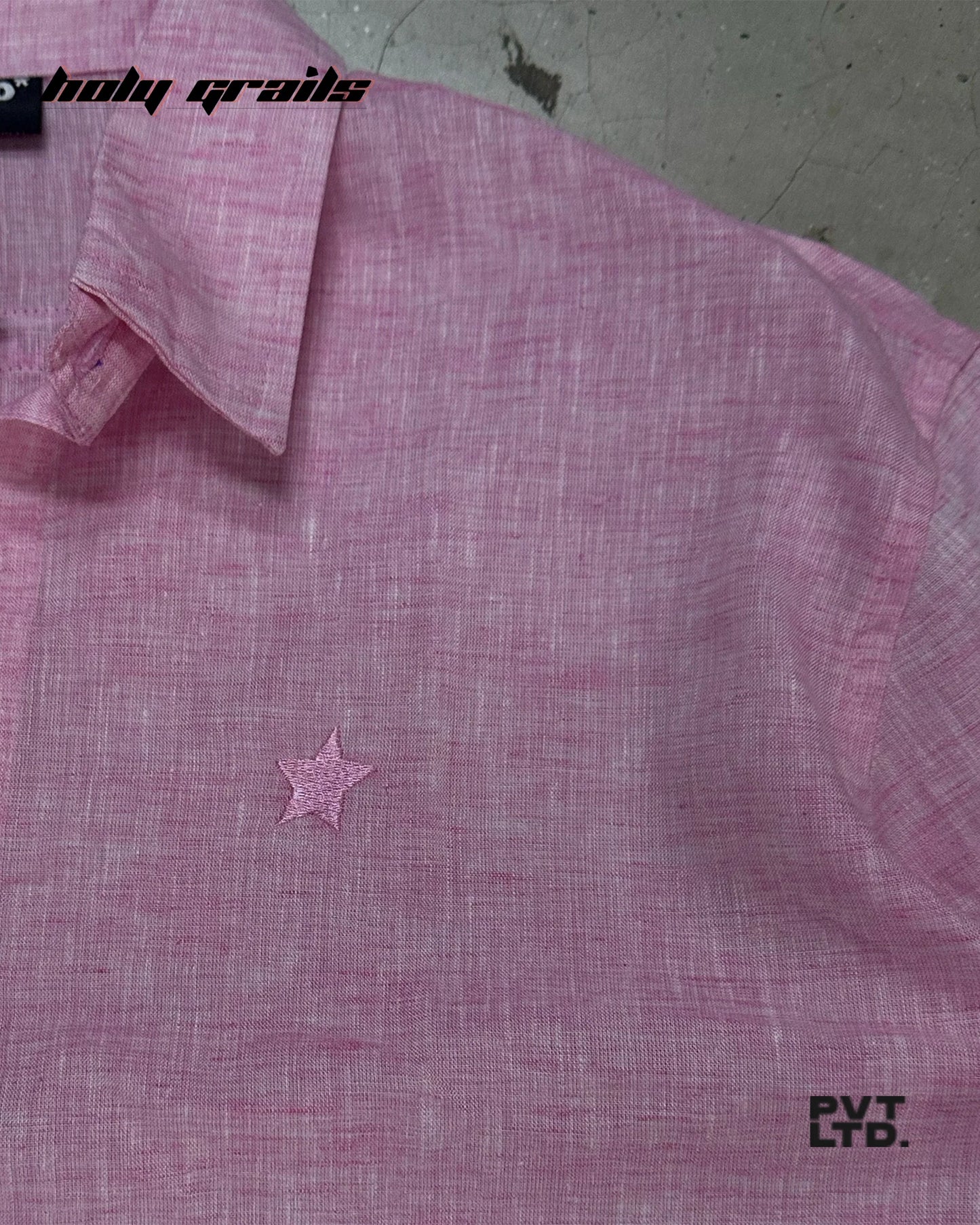 Pink Solid Linen Shirt HG x Pvt Ltd