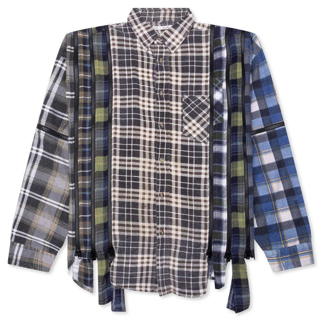 7 Cuts Zipped Wide Shirt Assorted