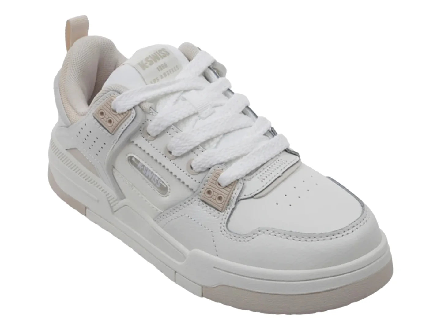 Tenis K Swiss Barnat Blanco y Beige para Mujer