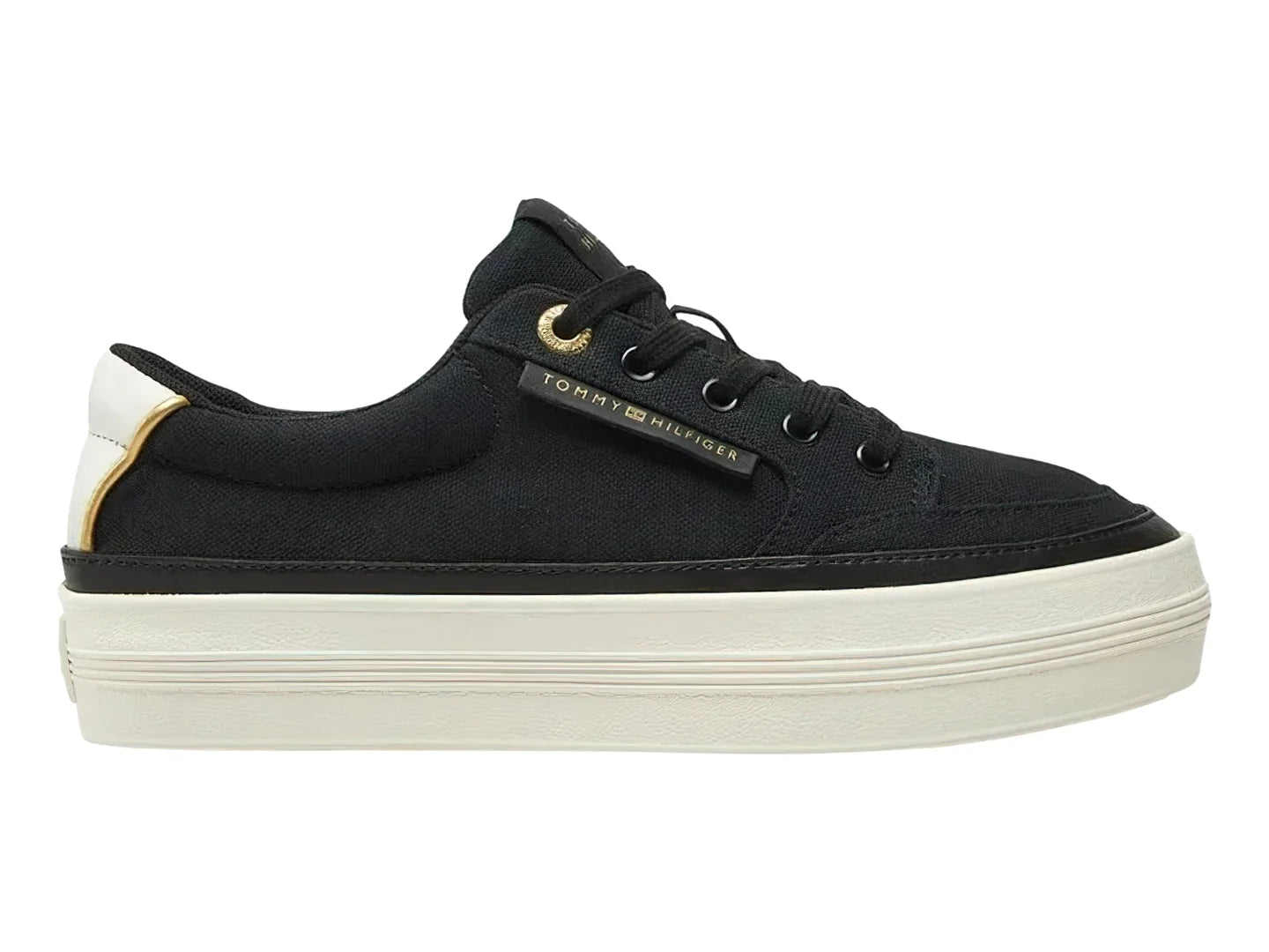 Tenis Tommy Hilfiger Essential Vulc Negro para Mujer