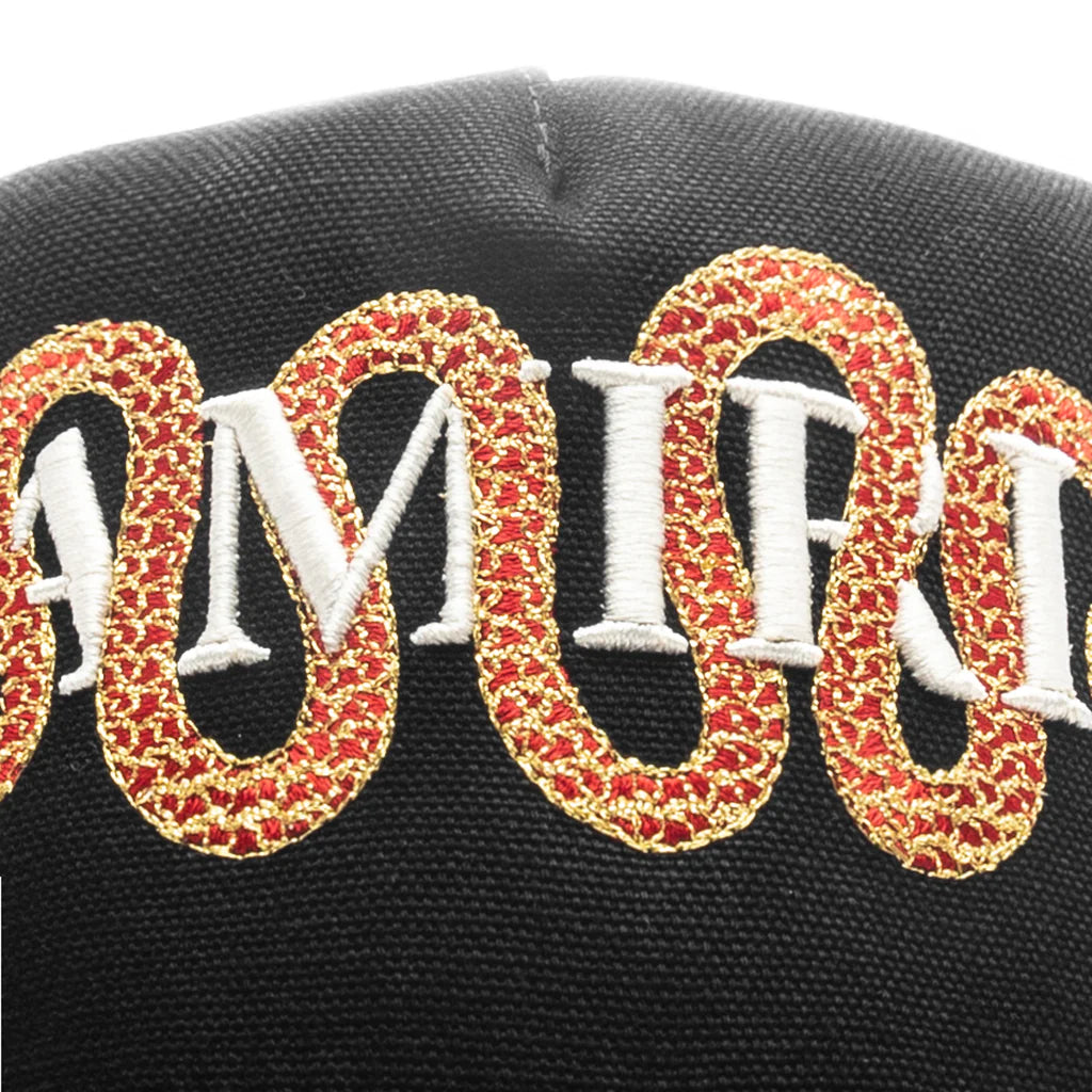 Snake Canvas Hat Black